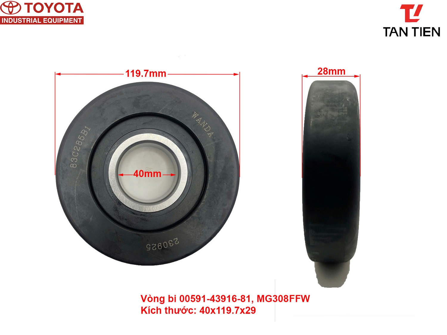 Vòng Bi Toyota 00591-43916-81